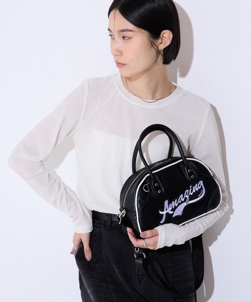 JEANASIS ショルダーバッグ バッグ ミニロゴボウリングBAG