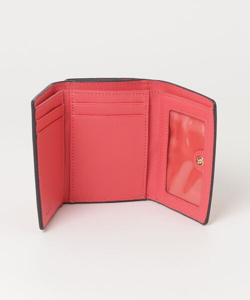 未使用 FURLA レッド×ピンク 二つ折り財布 ミニウォレット FURLA 「FURLA」 ワンポイント財布 - レッド レディース