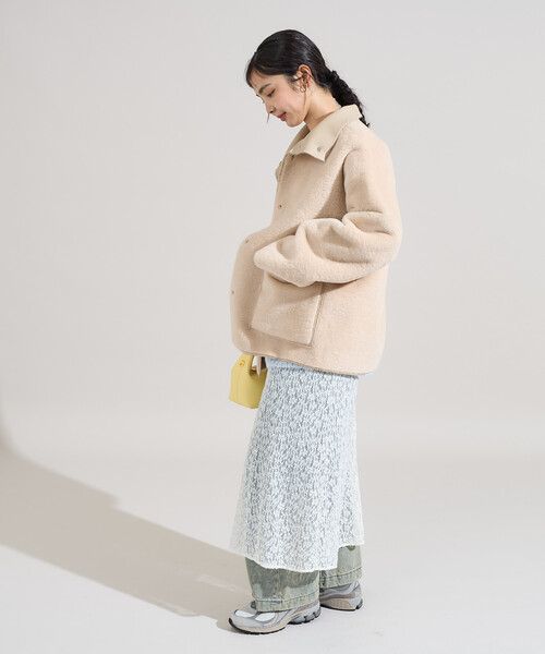 BUFFALOBOBS２連バックルスタンドネックファーコート ファースリットケープコート | コート | Noela OFFICIAL WEB STORE