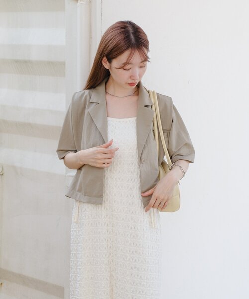「Kastane」 テーラードジャケット LARGE チャコールグレー レディース