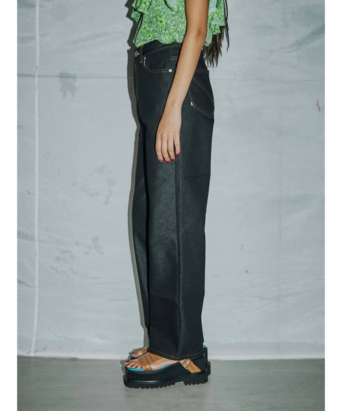 「PAMEO POSE」 デニムパンツ MEDIUM ブルー レディース_画像4