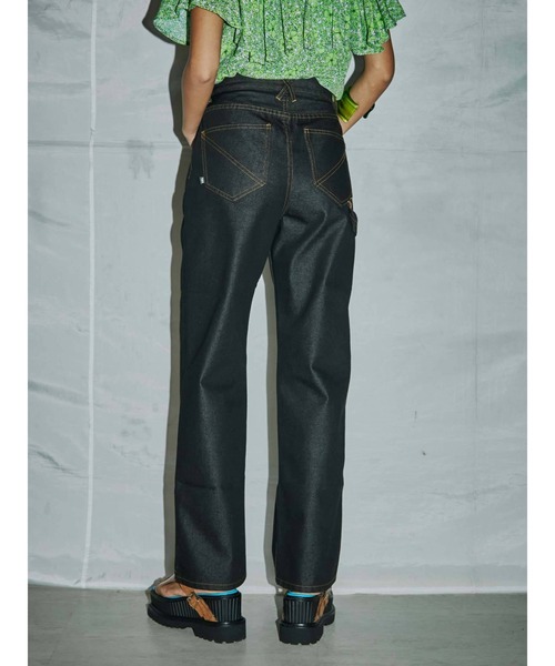 「PAMEO POSE」 デニムパンツ MEDIUM ブルー レディース_画像5