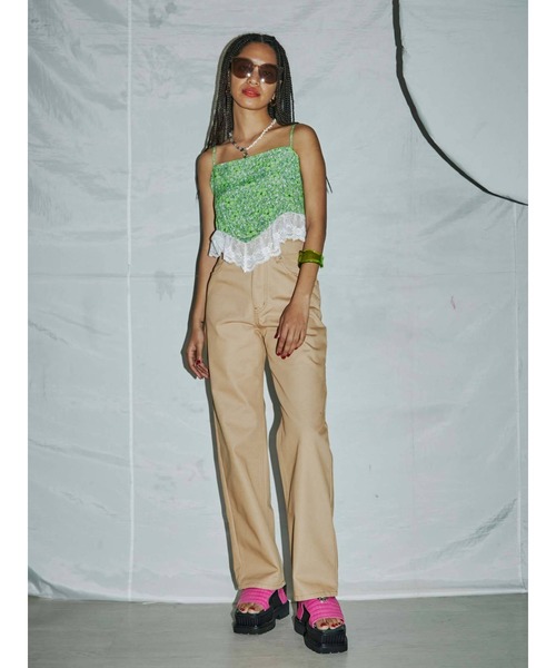 「PAMEO POSE」 デニムパンツ MEDIUM ブルー レディース_画像7