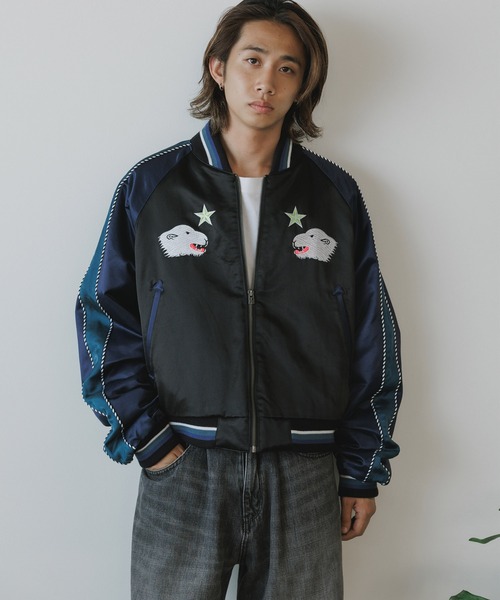 FACETASM ファセッタズム スカジャン ガウン スカガウン ブラック セール】FACETASM/ファセッタズム SOUVENIR JACKET スカジャン