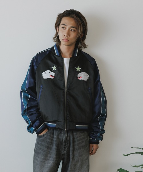 facetasm MIX SKA スカジャン　ブラック FACETASM スカジャン FACETASM/ファセッタズム SOUVENIR JACKET