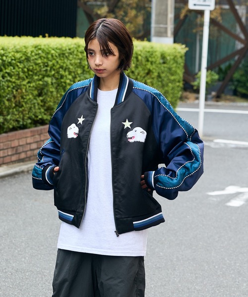 FACETASM ファセッタズム スカジャン ガウン スカガウン ブラック セール】FACETASM/ファセッタズム SOUVENIR JACKET スカジャン