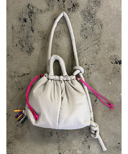 cheek ショルダーバッグ バッグ 「cheek」puff kinchaku 2WAY tote 