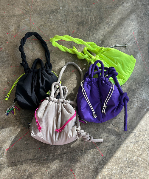cheek ショルダーバッグ バッグ 「cheek」puff kinchaku 2WAY tote