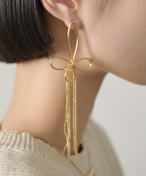 AIC. ピアス フラワーチェーンフリンジピアス レディース : ZOZOTOWN