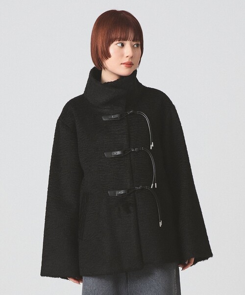 Ray BEAMS コート アウター シャギー トグルボタン ハーフ レディース