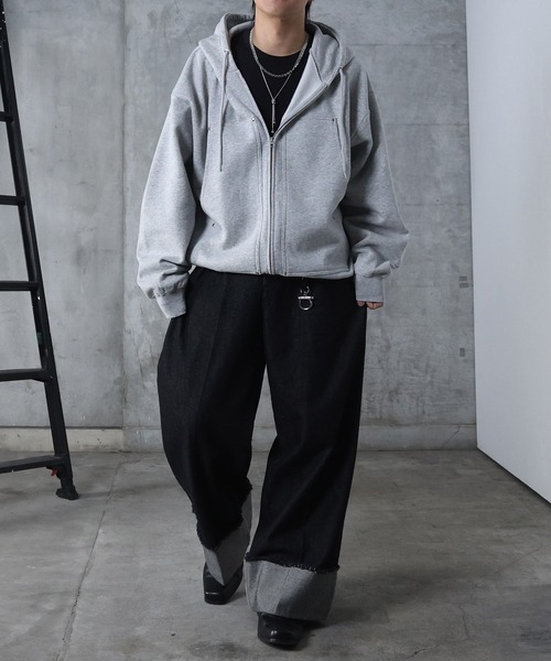 Confirm（コンファーム） パーカー ダブルポケット スタッズ リベット