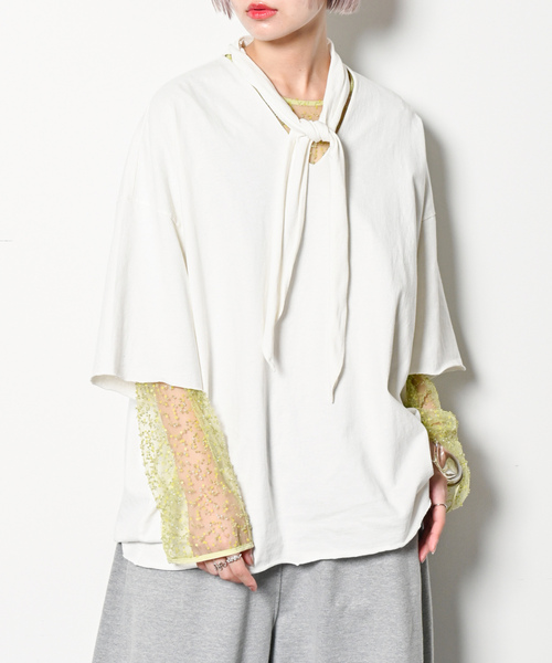 「CITYSHOP」 半袖カットソー FREE ブルー レディース_画像2