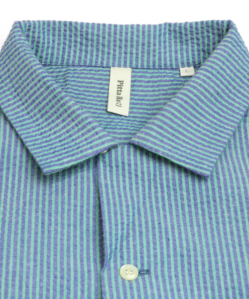 「Pitta Re:)」 半袖シャツ S ブルーグリーン メンズ_画像3