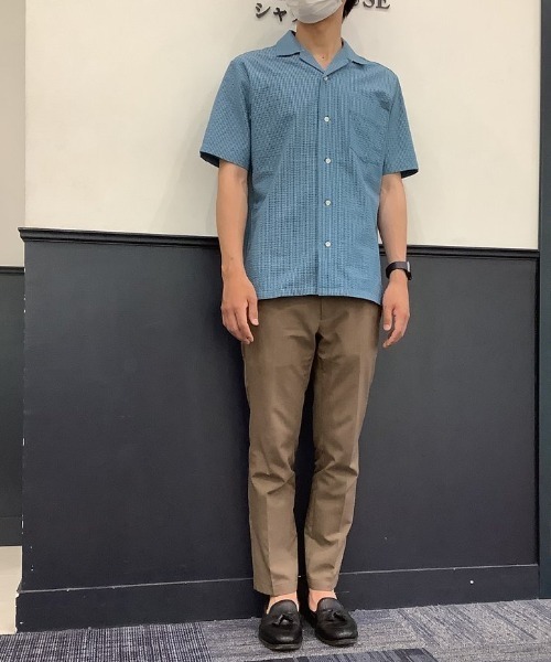 「Pitta Re:)」 半袖シャツ S ブルーグリーン メンズ_画像6