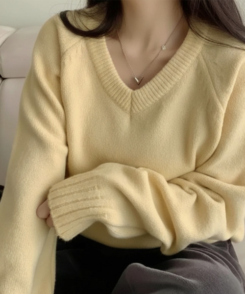 ニット セーター Vネック ニットトップス レディース : ZOZOTOWN Yahoo