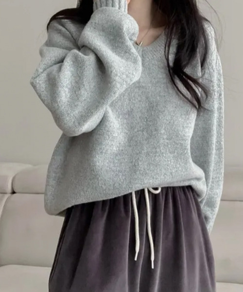 ニット セーター Vネック ニットトップス新色追加 レディース