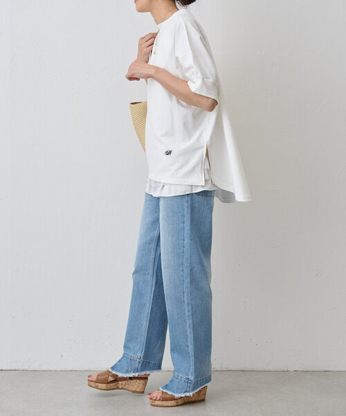 BEARDSLEY（ビアズリー） 半袖Tシャツ FREE ライトベージュ レディース