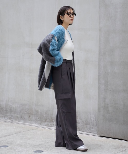 【極美品】トゥデイフル♡ジャガード カーゴパンツ ドロスト ブラック スリット ZOZOTOWN Yahoo!店 - カーゴパンツ｜Yahoo!ショッピング