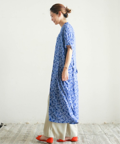 「NOMBRE IMPAIR」 半袖ワンピース FREE ブルー レディース_画像8