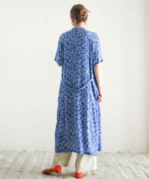 「NOMBRE IMPAIR」 半袖ワンピース FREE ブルー レディース_画像9