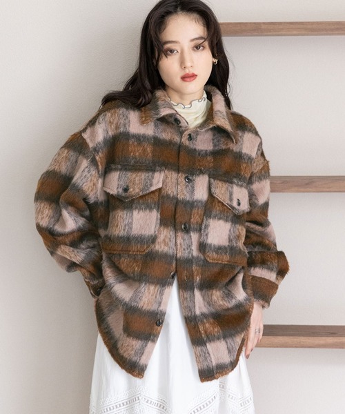 RAGEBLUE（レイジブルー） ブルゾン アウター シャギーチェックBIG CPO
