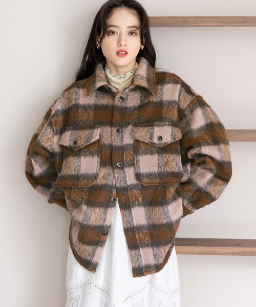 RAGEBLUE（レイジブルー） ブルゾン アウター シャギーチェックBIG CPO