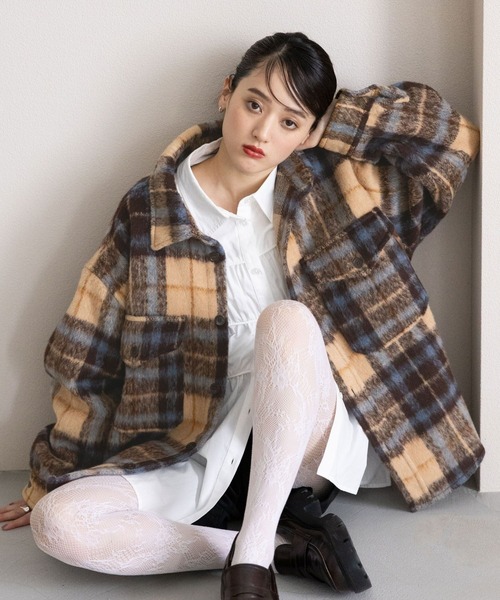 RAGEBLUE（レイジブルー） ブルゾン アウター シャギーチェックBIG CPO