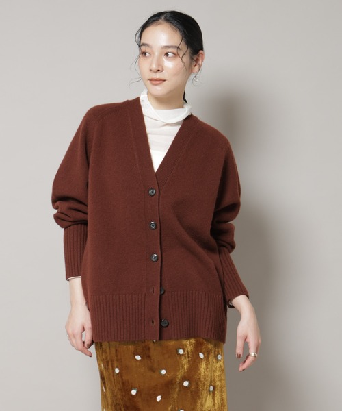 カーディガンうな様 ウールネップヤーン衿付きカーディガン | wagona（ワゴナ） ｜【公式