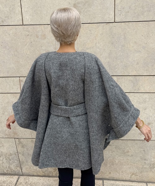 コート アウター ウールシルクマルチウェイコート レディース