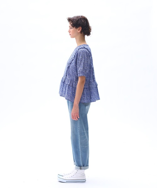 「Kelen」 半袖ブラウス S レッド レディース_画像8