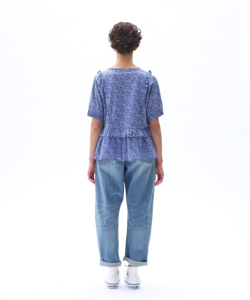 「Kelen」 半袖ブラウス S レッド レディース_画像9