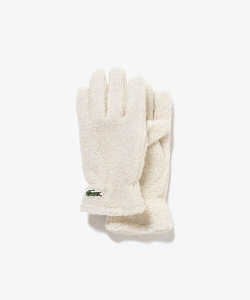 LACOSTE（ラコステ） 手袋 リサイクル紡毛パイルグローブ レディース