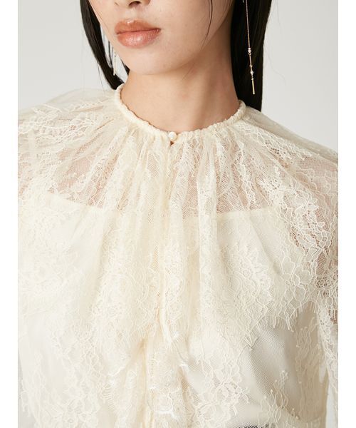 FRAY I.D（フレイ・アイディー） ブラウス シャツ ラッフルカラー