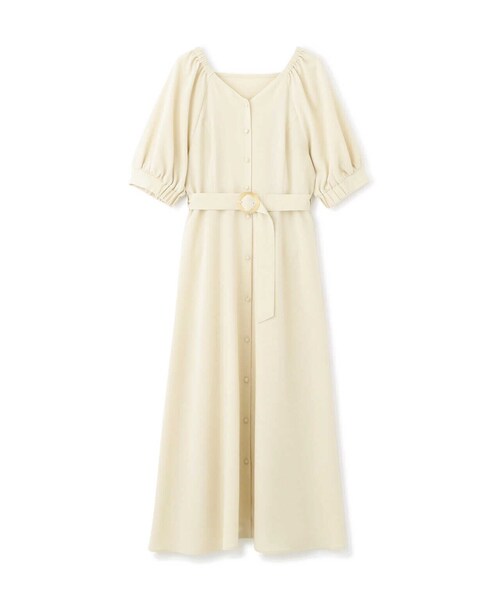 「NATURAL BEAUTY BASIC」 半袖ワンピース SMALL ネイビー レディース_画像2