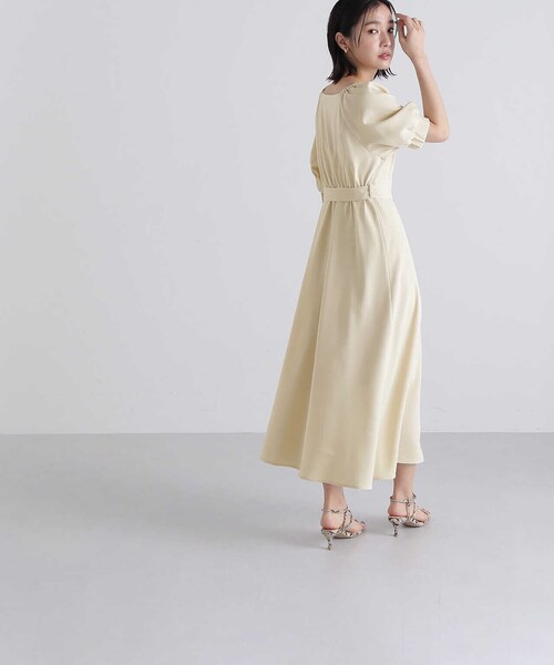 「NATURAL BEAUTY BASIC」 半袖ワンピース SMALL ネイビー レディース_画像4