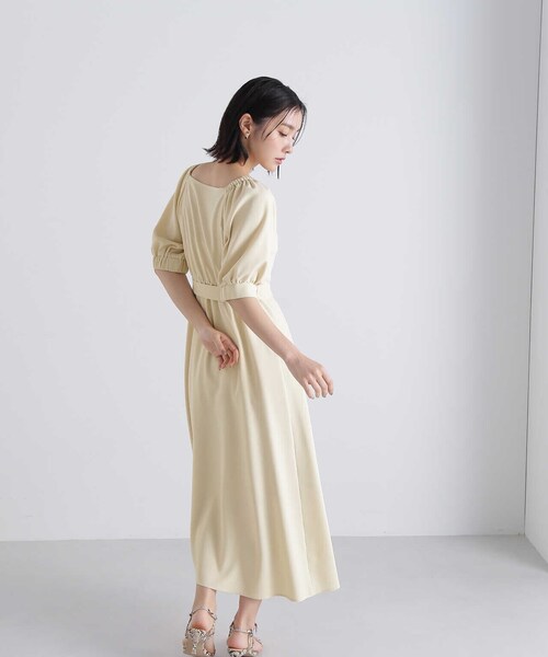 「NATURAL BEAUTY BASIC」 半袖ワンピース SMALL ネイビー レディース_画像8