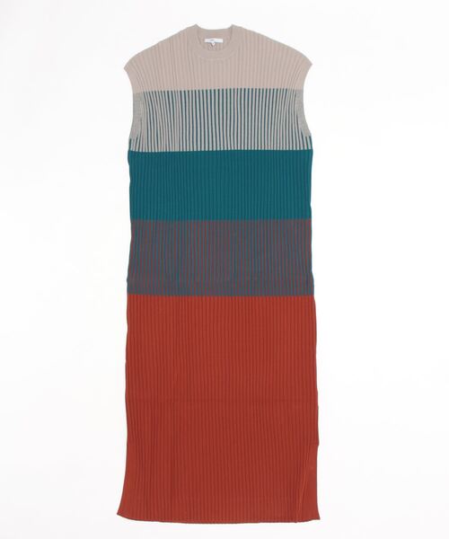 UN3D.（アンスリード） ノースリーブワンピース 36 レッド レディース