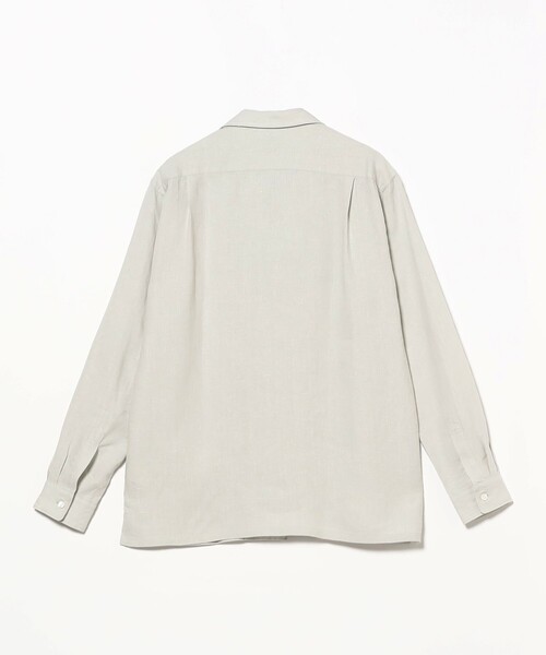 BEAMS F（ビームスF） シャツ リネン ソリッド オープンカラーシャツ