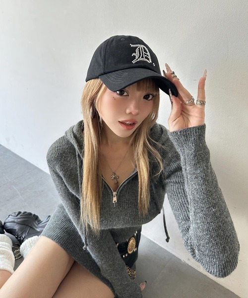 DAIYA（ダイヤ） キャップ 帽子 ラインストーンDロゴキャップ