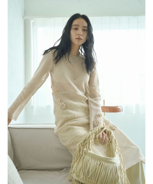 Ungrid（アングリッド） パンツ サテンタックワイドパンツ レディース