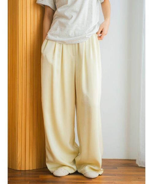 Ungrid（アングリッド） ワイドパンツ パンツ サテンタックワイド