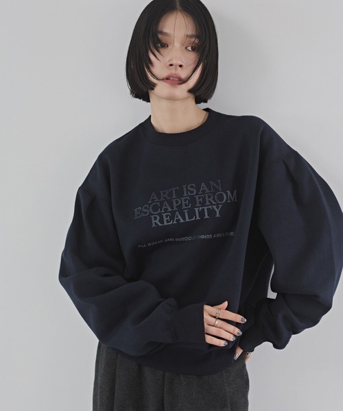 hunch（ハンチ） トレーナー スウェット 裏起毛 フロッキーロゴ