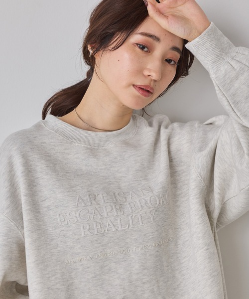 hunch（ハンチ） トレーナー スウェット 裏起毛 フロッキーロゴ