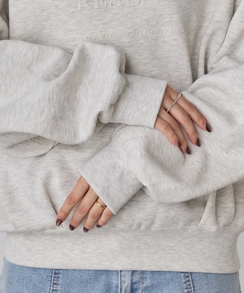 hunch（ハンチ） トレーナー スウェット 裏起毛 フロッキーロゴ