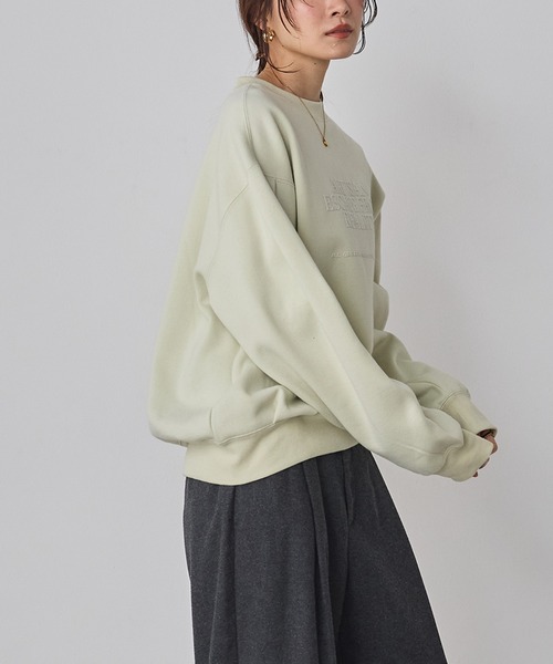 hunch（ハンチ） トレーナー スウェット 裏起毛 フロッキーロゴ