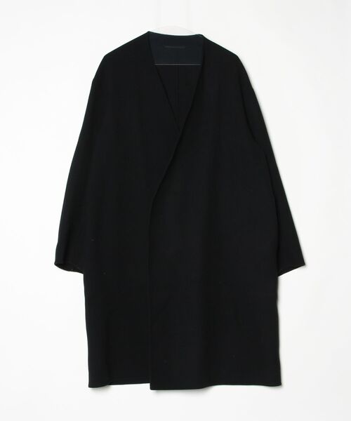 ADAM ET ROPE'（アダムエロペ） ノーカラーコート M ブラック メンズ