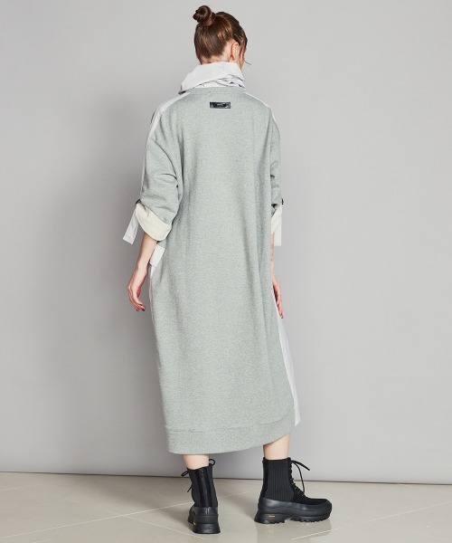 「ESSENTIAL」 長袖ワンピース 36 カーキ レディース_画像5