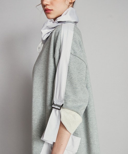 「ESSENTIAL」 長袖ワンピース 36 カーキ レディース_画像8