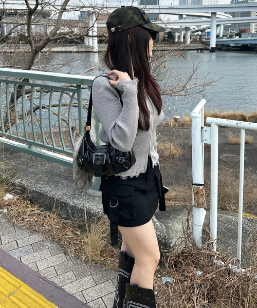 「sedacle girl」 ジップアップパーカー MEDIUM ブラウン レディース_画像5