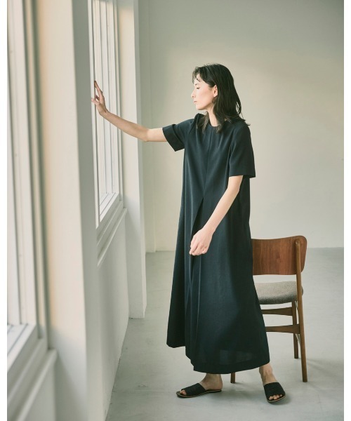 TODAYFUL ハーフスリーブタックドレス 定価¥26,400 サイズ38 TODAYFUL 「TODAYFUL」 半袖ワンピース 38inch ナチュラル レディース